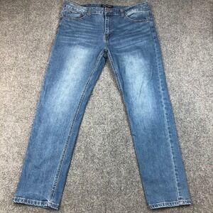 Jackson & Driggs Mens Straight Leg Jeans Medium Wash Blue Size 36x29